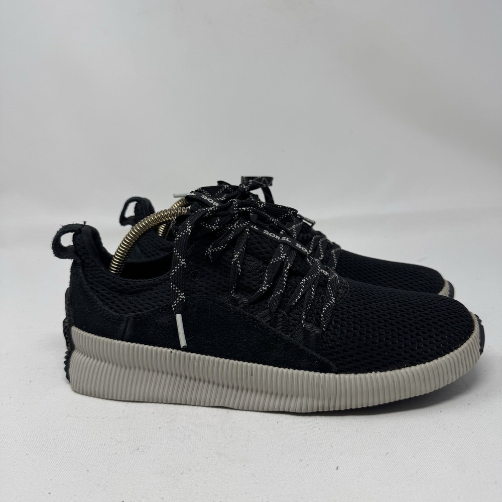 Sorel Out N About Plus Sneakers Womens Size 7.5 Black Mesh Shoes Lace NL3257-010